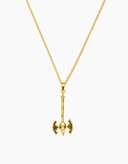 Void axe necklace gold plated